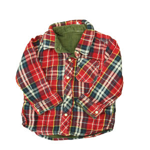 Bitz Kids Boys Red | Blue Plaid Button Down Long Sleeve size: 2-3T